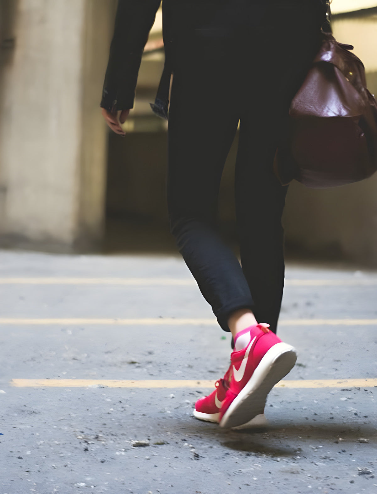 Zapatillas rosas, listas para salir